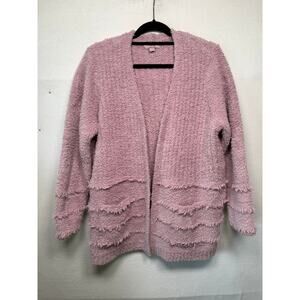 Barefoot Dreams Cozy Chic Cardigan Sweater, Pink, Large